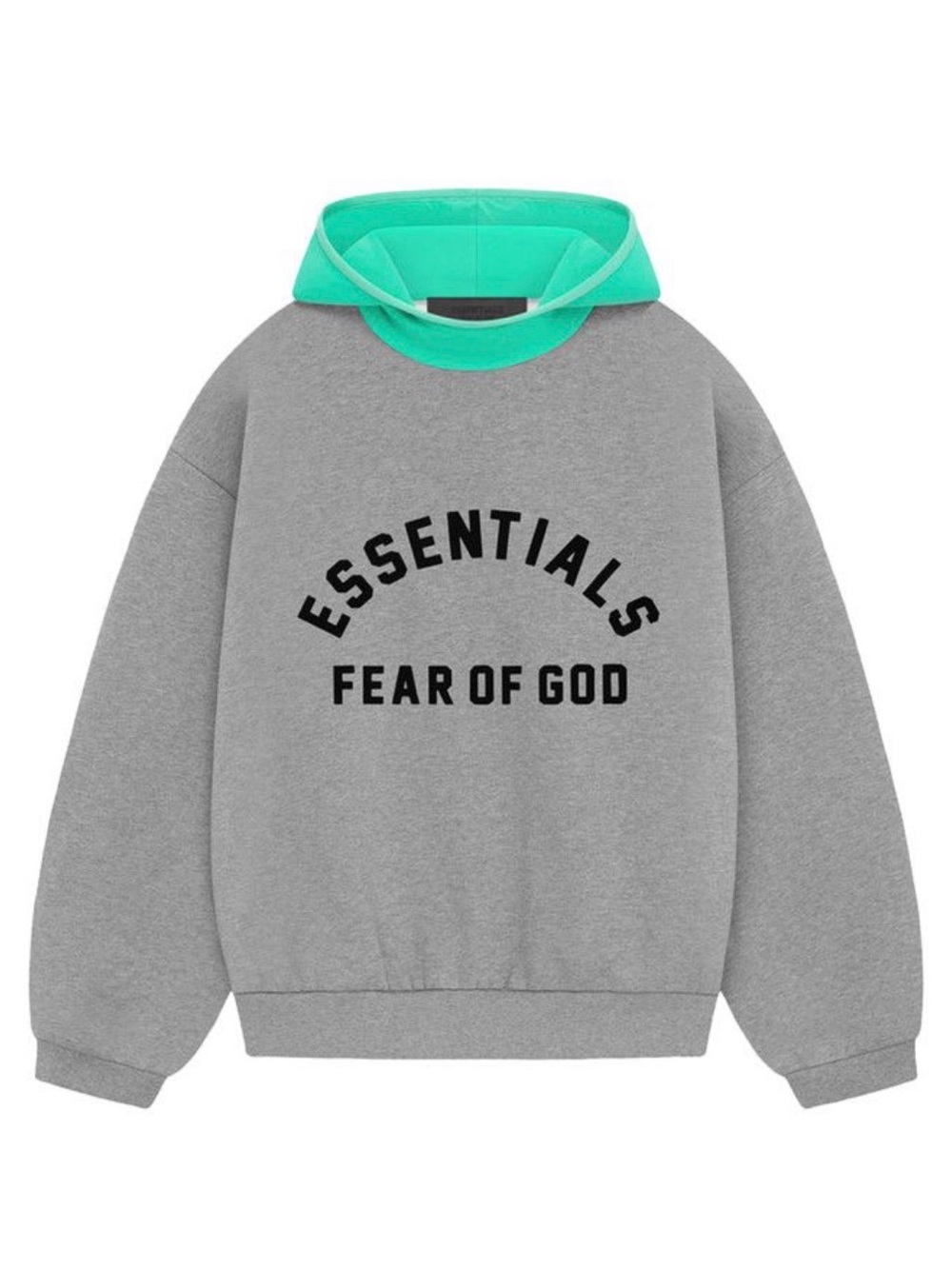 Fear of God Essentials Gray Sweatshirt with Mint Accent